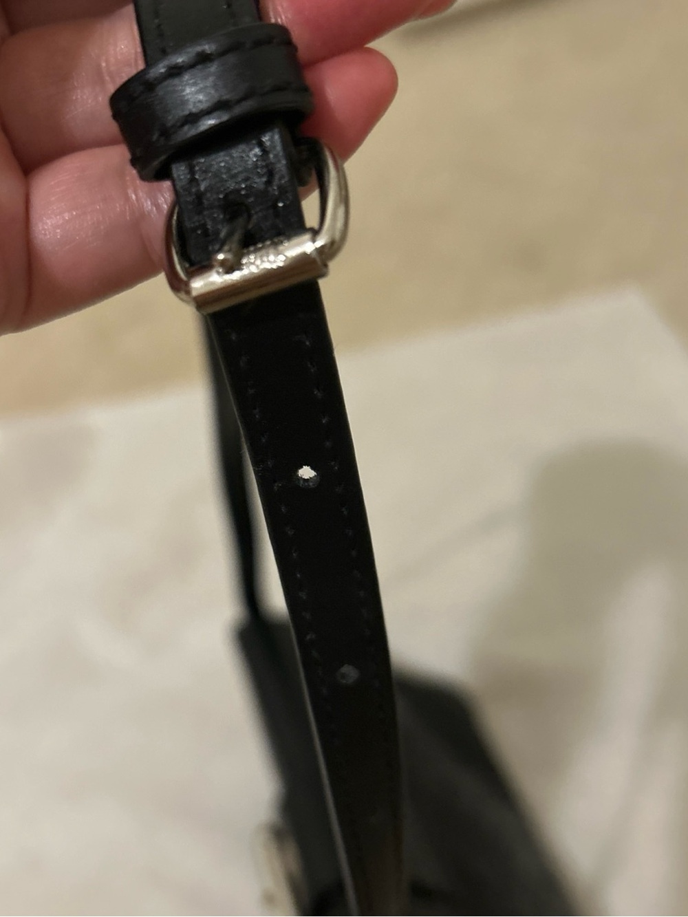 Vivienne Westwood Black Leather Crossbody with Embossed Detail and Silver Buckle - Picture 8 of 8